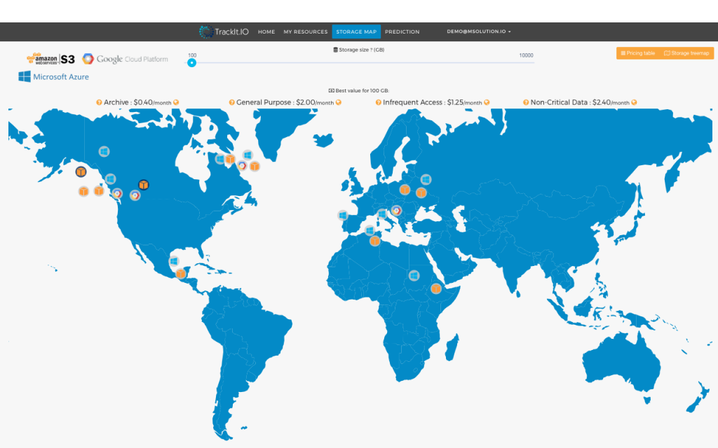 <strong>How to Leverage the TrackIt Cost Management App to get Better Understanding of Your Cloud Deployment</strong> 7 trackit storage map 1